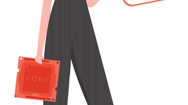 女孩手里拿着一个有物联网标志的手机图片下载