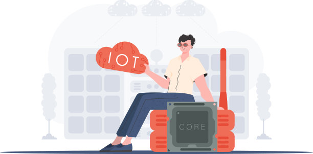 物联网概念的人坐在图片下载