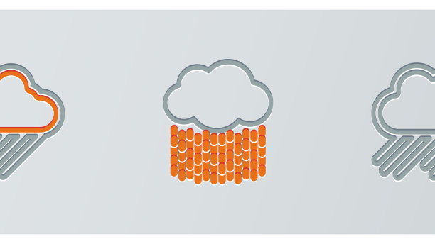 设置线云与雨和闪电和图标图片下载