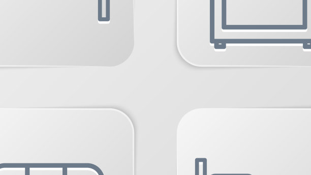 设置线条床沙发烤箱和办公桌图标图片下载