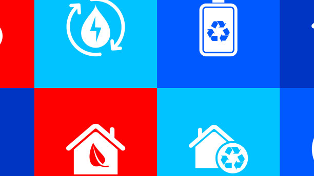 集电池与回收环保屋图片下载