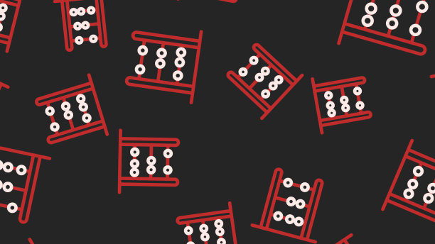 线算盘图标隔离无缝图案上图片下载