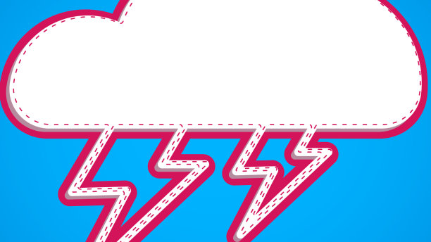 白色风暴图标孤立在蓝色背景图片下载