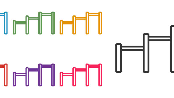 设置行运动单杠图标孤立上图片下载