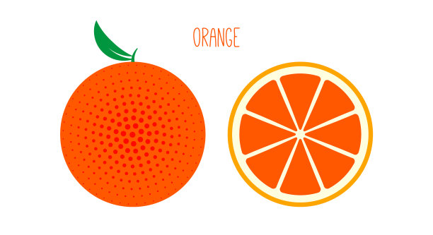 成熟的橙子，外面有叶，在上面单独切开图片下载