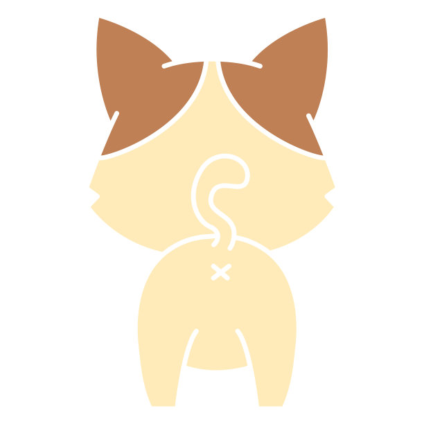 可爱的猫背部剪出图片下载
