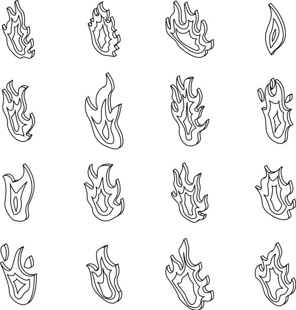 火焰图标设置火焰轮廓图片下载