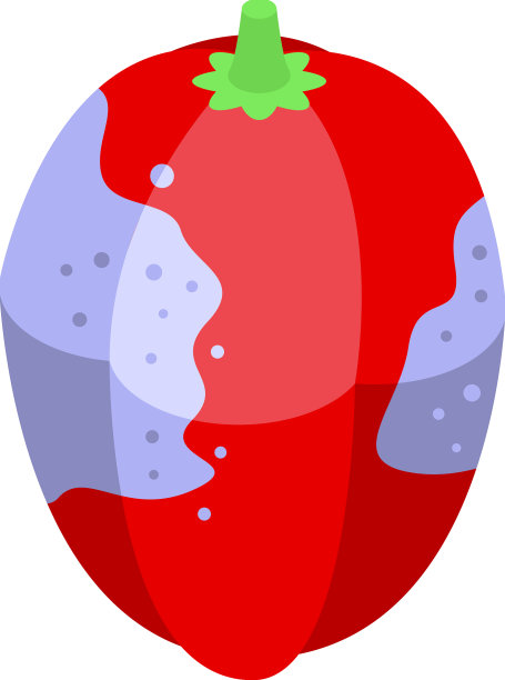 红辣椒蔬菜图标等距安全图片下载