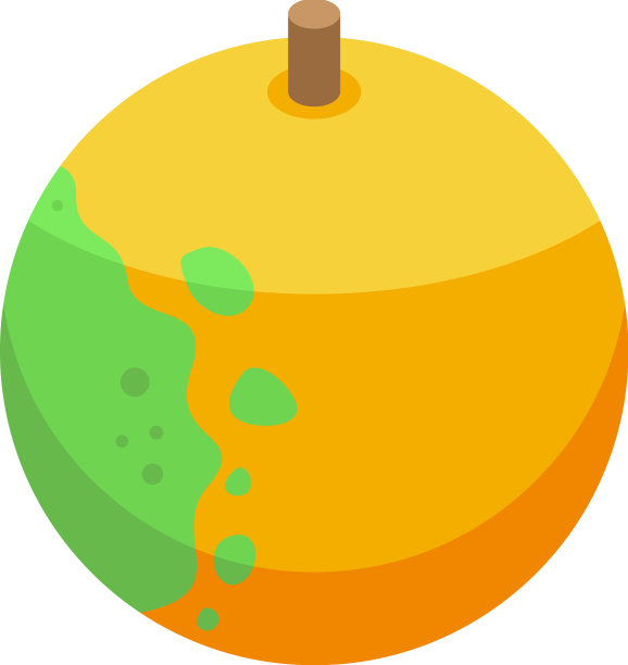 污染的橙色图标等距图片下载