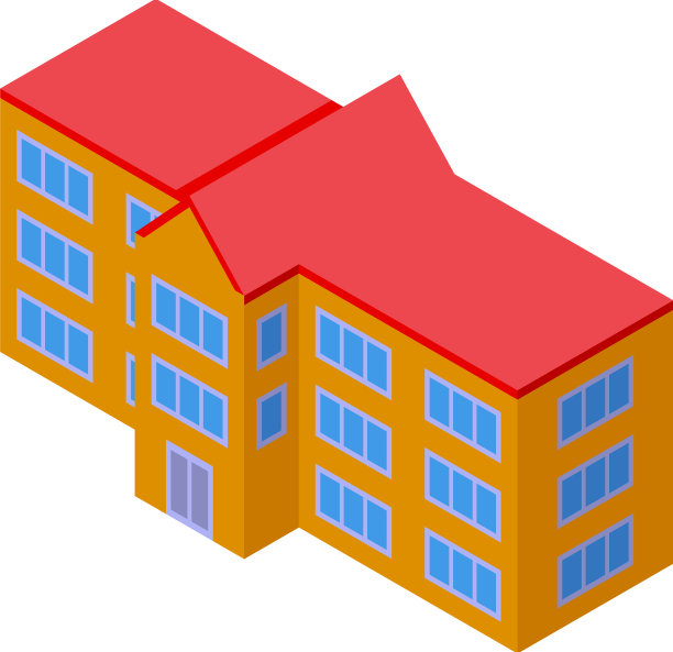大学建筑图标等距金融图片下载