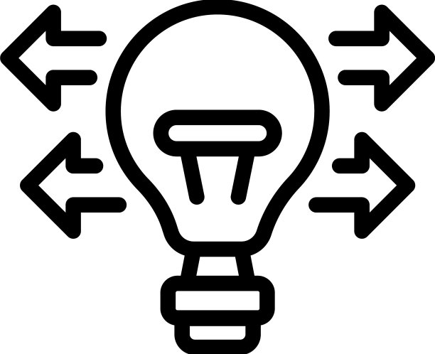 Idea灯泡图标轮廓舒适区图片下载