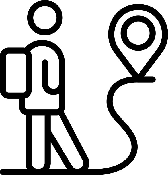 庇护路线图标轮廓移民难民图片下载