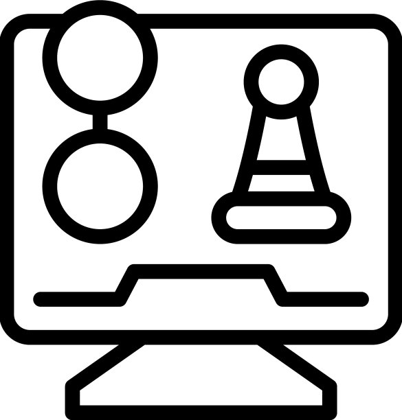 电脑象棋图标在线游戏轮廓图片下载