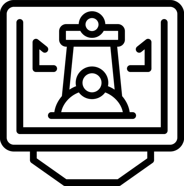 国际象棋监视器图标轮廓在线设计图片下载