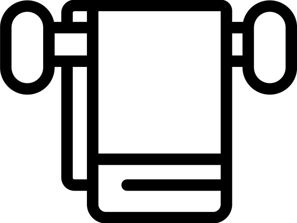 浴室毛巾图标轮廓布面料图片下载