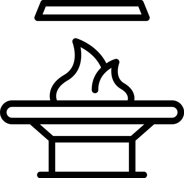 加热炉图标轮廓燃气壁炉图片下载