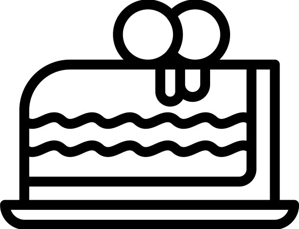 蛋糕图标轮廓咖啡食品图片下载