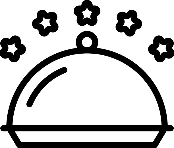 托盘餐厅图标轮廓工作餐图片下载