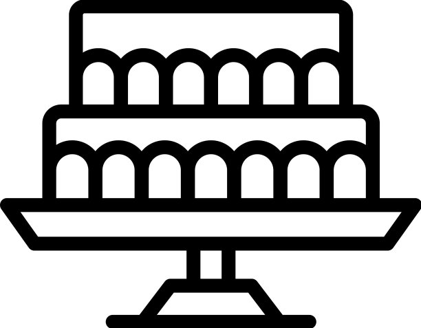 餐厅婚礼蛋糕图标轮廓工作图片下载