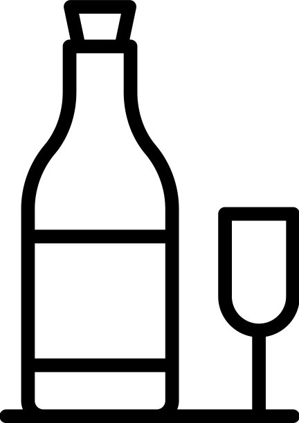 酒杯图标轮廓笔记本电脑设计图片下载