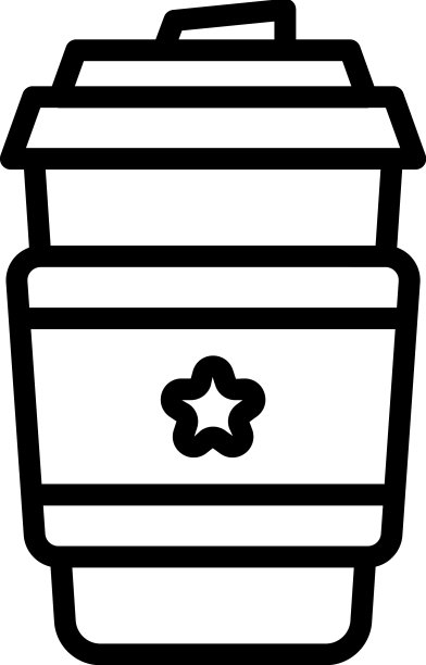 咖啡去杯图标轮廓餐厅图片下载