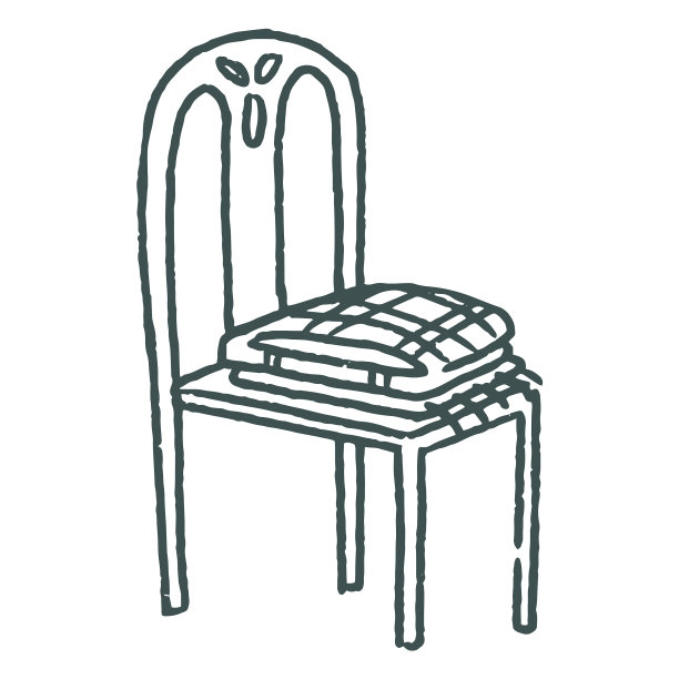 折叠衣服的椅子上涂鸦图片下载