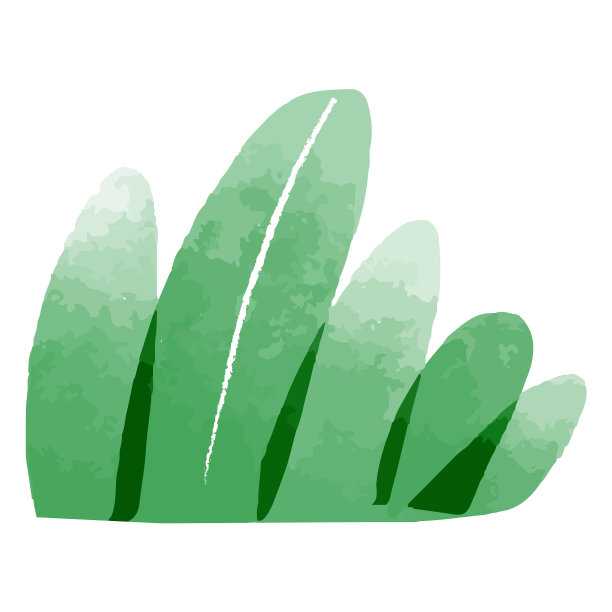 布什花园水彩图片下载