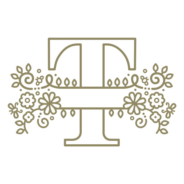 花大写字母t笔划图片下载