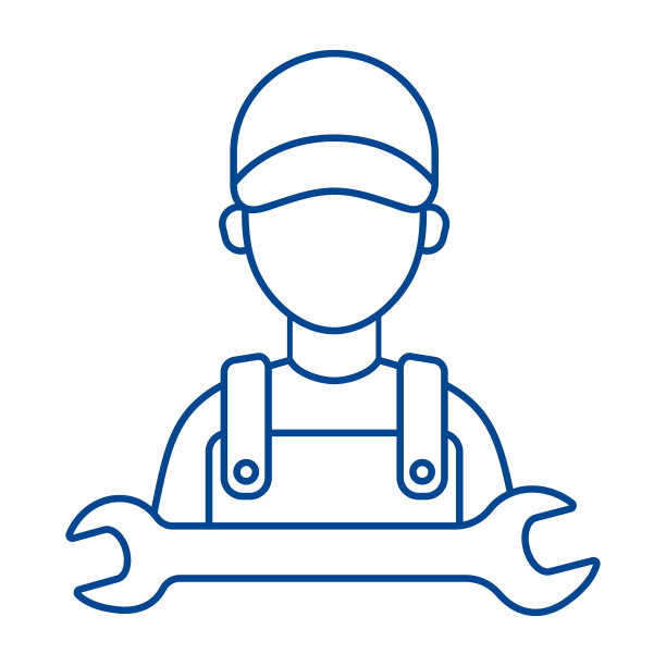 维修服务人线图标。图片下载