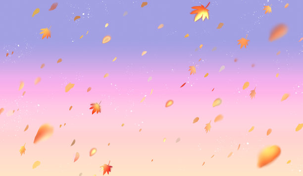 带有落叶的背景材料图片下载