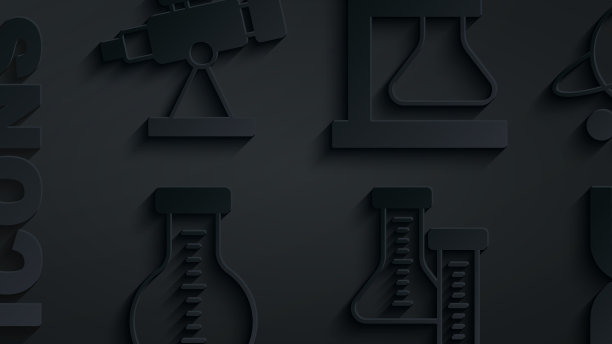 设置试管行星土星DNA符号烧瓶上图片下载