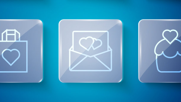 在情人节的心型盒线糖果图片下载