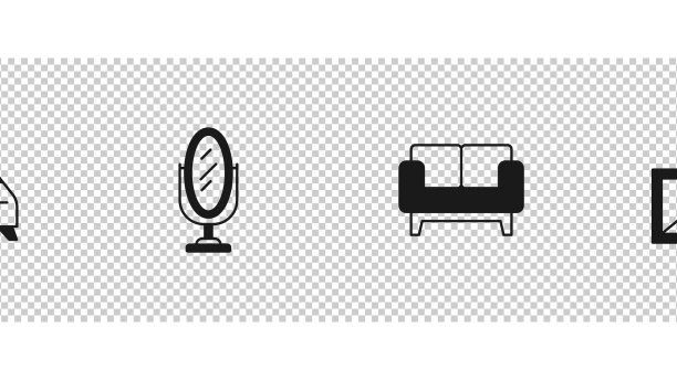 设置大床镜子沙发和图片图标图片下载