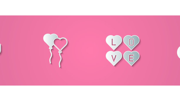 将剪纸咖啡杯和心形气球放入杯中图片下载