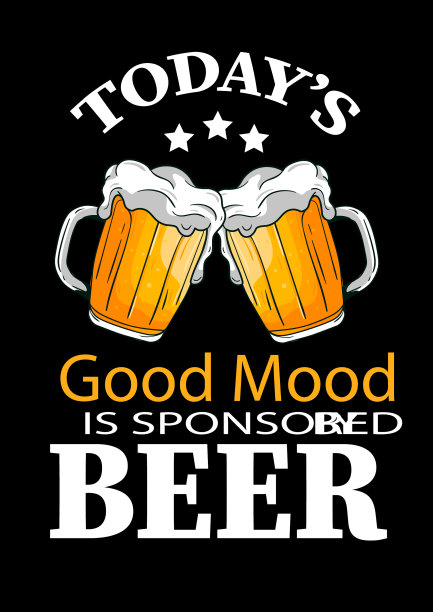 创意和有趣的啤酒传单t恤设计图片下载