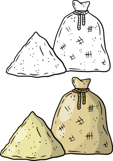 帆布粗麻袋卡通画图片下载