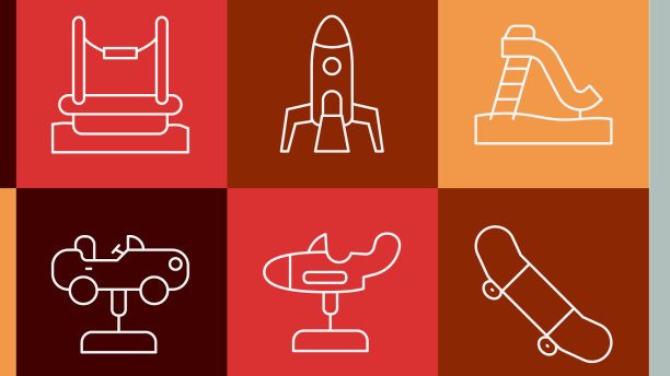 设定线风筝滑板恶作剧孩子滑梯公园图片下载