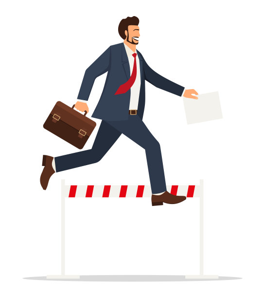 商人成功地跳过障碍图片下载