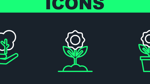 在花盆树手上设置行花的环境图片下载