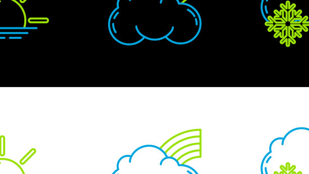 雪线云，日出和彩虹图片下载