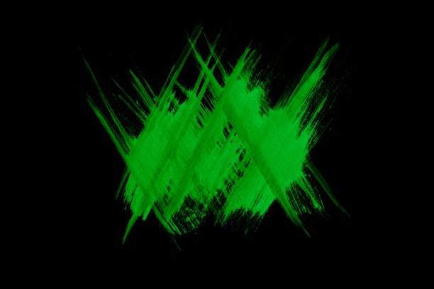 绿色彩色荧光刷或黑色背景条纹，艺术抽象刷纹理，抽象颜色，抽象纹理图片下载