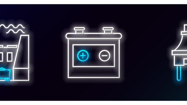 设线电插头和燃煤电厂图片下载