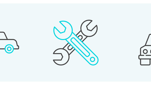 设置线路车服务和扳手图标图片下载