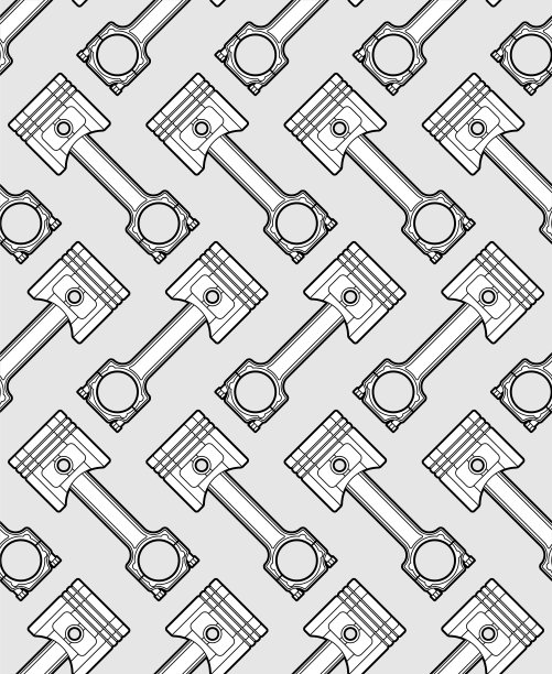 发动机活塞图案无缝衔接。摩托车活塞背景。汽车厂房结构图片下载