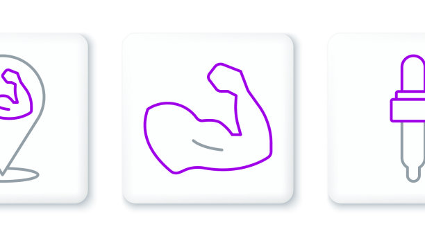 设置线移液管与油健美肌肉和图片下载