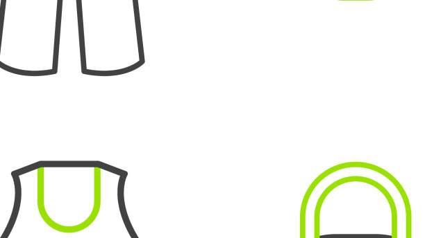 设置线手袋汗衫腰带和裤子图标图片下载