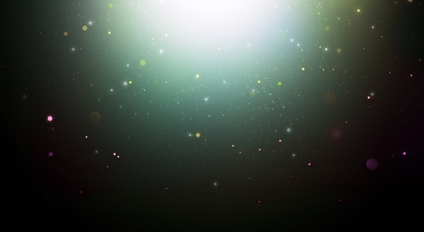 明亮的闪光与绿色的光和不集中的灯图片下载