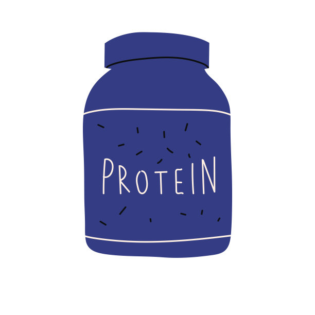 运动用蛋白质罐。运动器材。平面矢量插图孤立在白色背景上图片下载