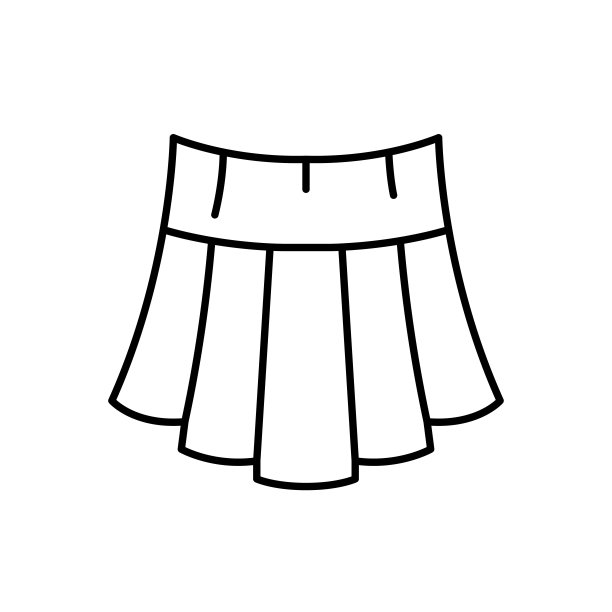 女婴裙轮廓矢量图标。每股收益10……与折叠…孩子时尚……针织裙的象征。新生儿穿标志. .时髦女孩的衣服细线条。孤立的白色插图。App, dev, web, ui图片下载