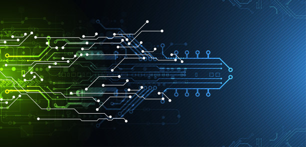 技术和科学主题的抽象背景。使用数字代码的各种技术细节。矢量格式。图片下载